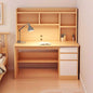 Minimalist Oak Wooden Study Desk with High-Capacity Organizer
