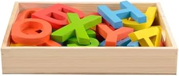 Wooden Capital ABC Puzzle Toy | Montessori Alphabet Learning Blocks for Kids