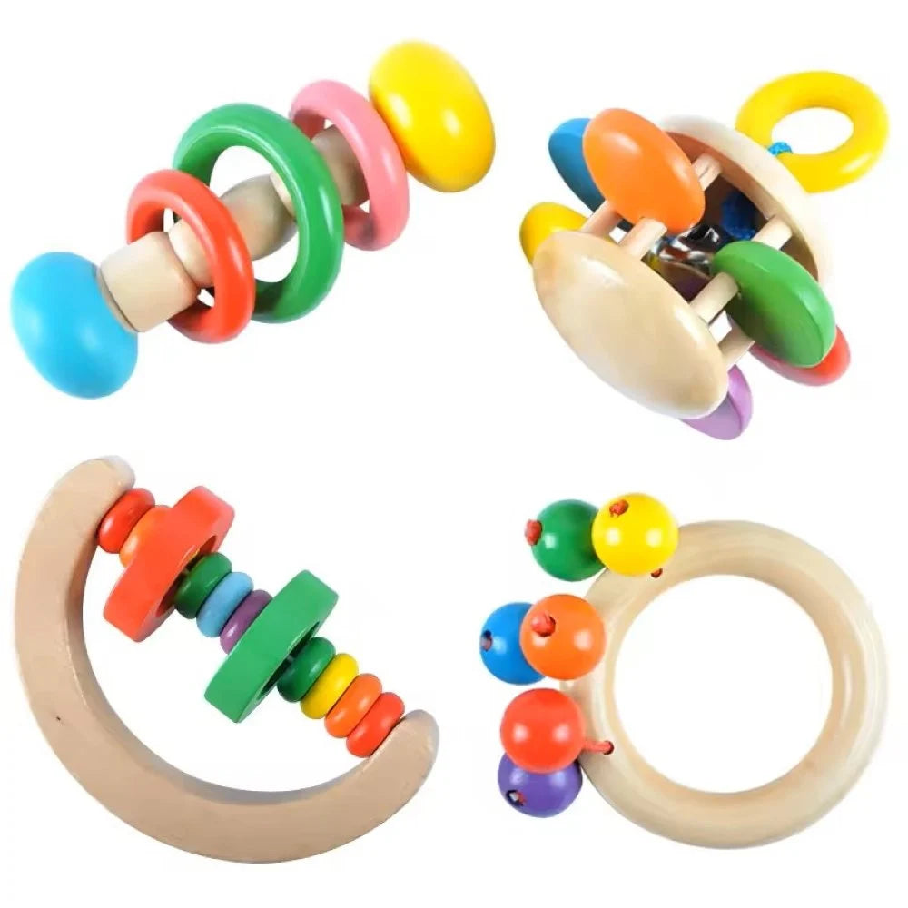 Safe & Non-Toxic Wooden Baby Toy Gift Set